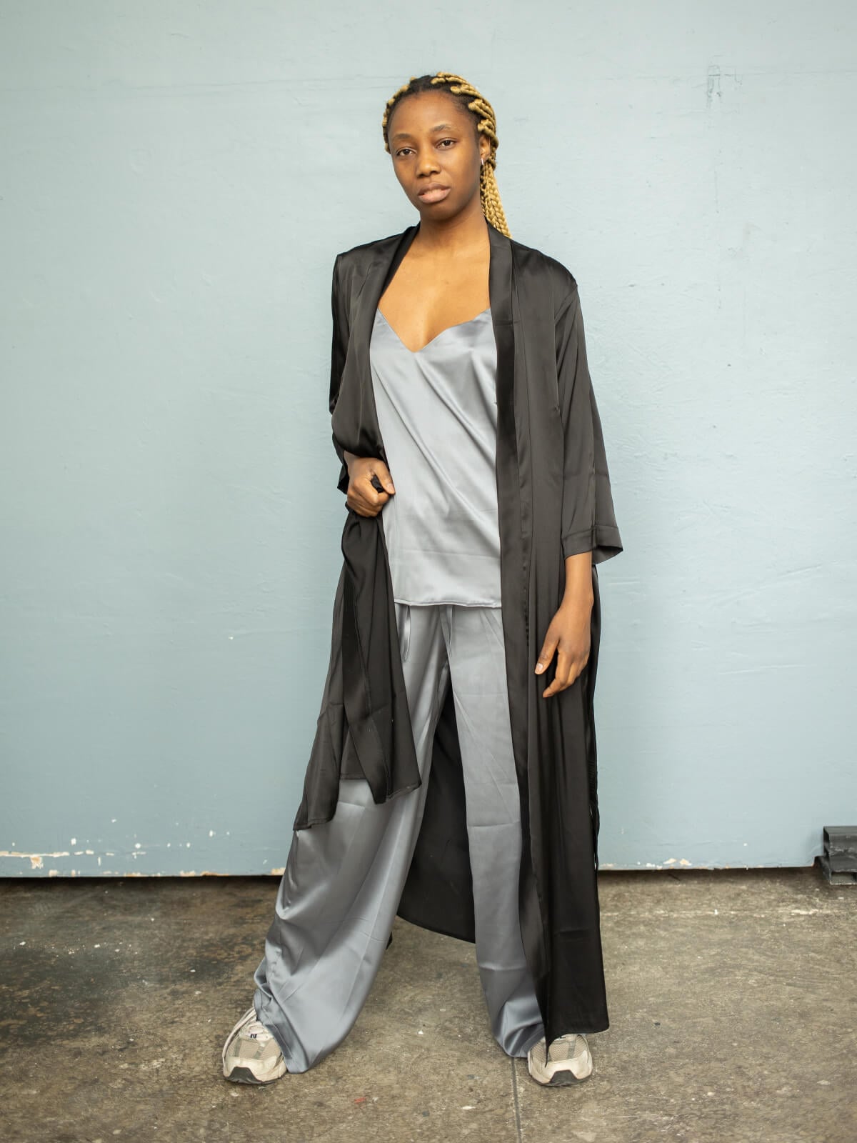 Blue oversized lounge suit