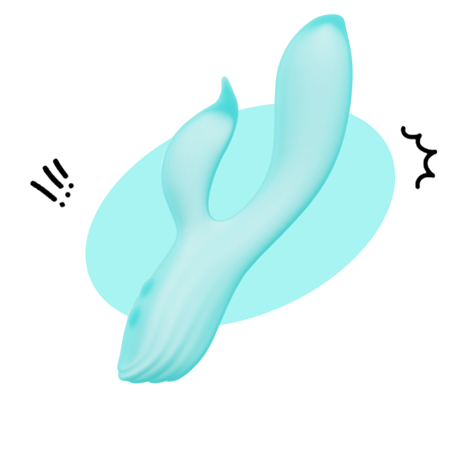 Leqi Double-Ended Wand: All-Silicone Wrap with Striped Texture | 3 Speeds + 6 Frequencies (9 Modes), IPX7 Waterproof, Ultra-Quiet, Ergonomic G-Spot Design | Soft Enough for Sensitive Areas, Vibration-Optimized Craftsmanship